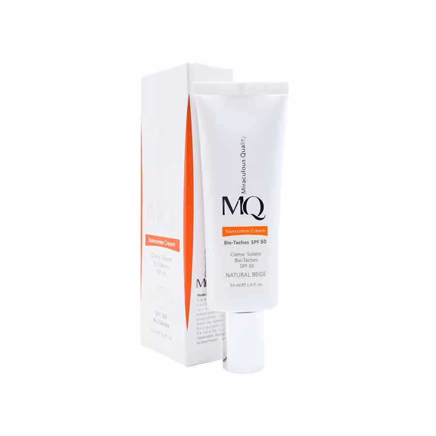 کرم ضد آفتاب و ضد لک ام کیو Spf 50 بژ طبیعی حجم 55 میلی لیتر