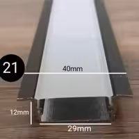 پروفیل لاینر نوری (آلومینیومی)توکار  به همراه دیفیوزرکد21