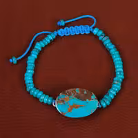 دستبند فیروزه خزامه کد 30419 - جواهری مشاهیر