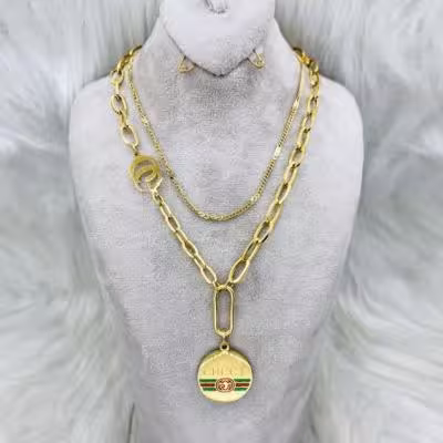 گردنبند استیل 2لاین