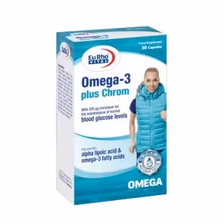 کپسول امگا-3 پلاس کروم یوروویتال 30 عددی