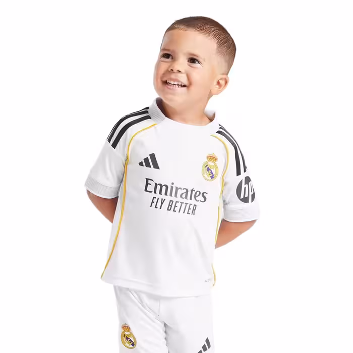 کیت اول رئال مادرید فصل 2026-2025 بچگانه (پیراهن شورت) ورژن هواداری