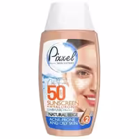 کرم ضدآفتاب پیکسل SPF50 رنگ بژ طبیعی مناسب پوست‌ چرب و جوش‌دار حجم 50 میلی لیتر