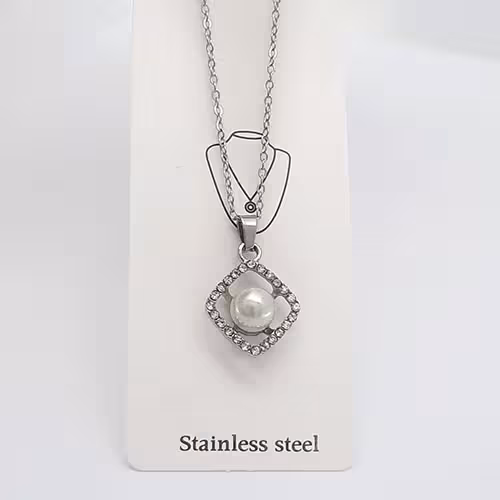 گردنبند نگیندار مرواریدی کد