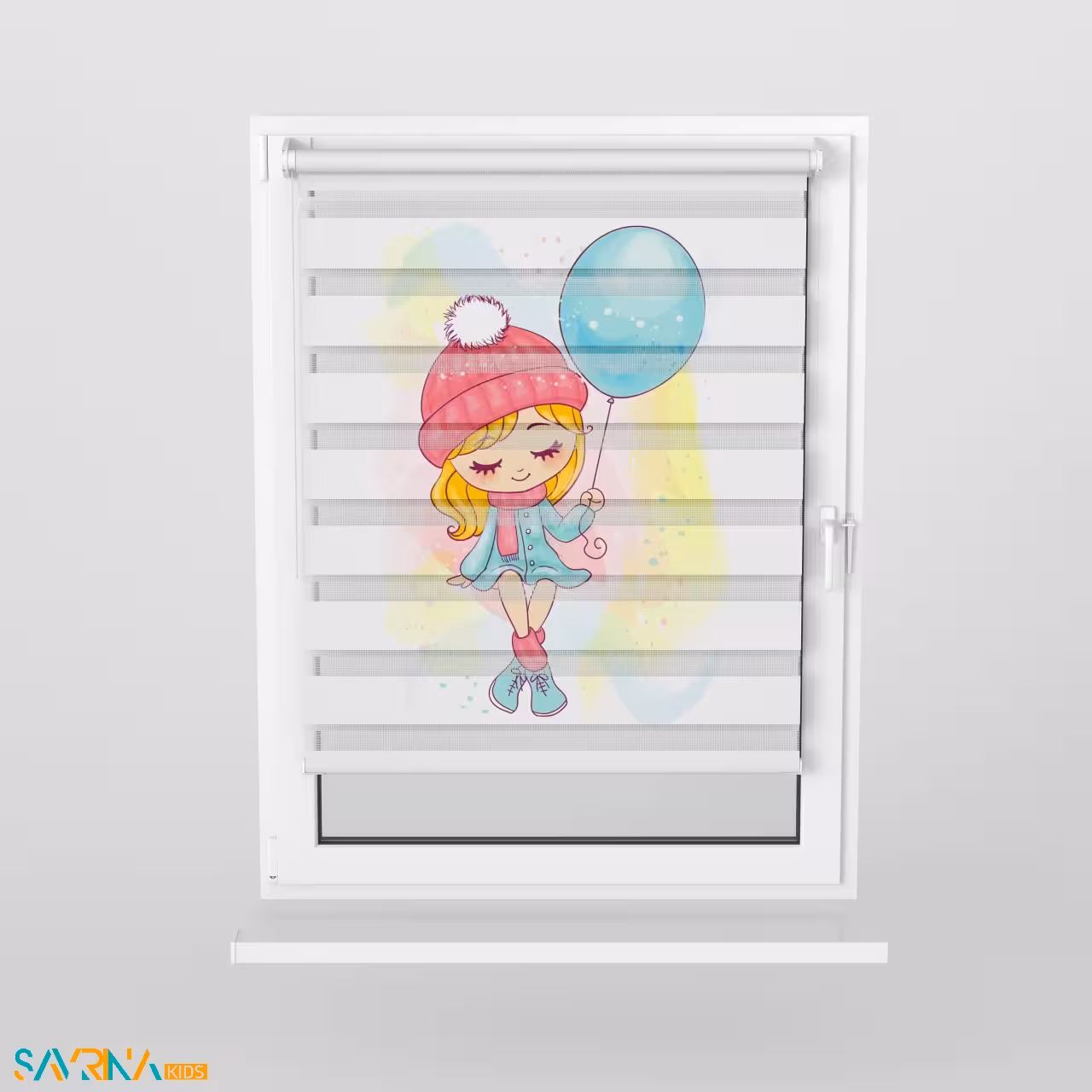 پرده زبرا بچگانه طرح دختر سرمایی کد A2737