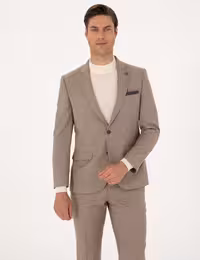 کت و شلوار مردانه بژ پیرکاردین