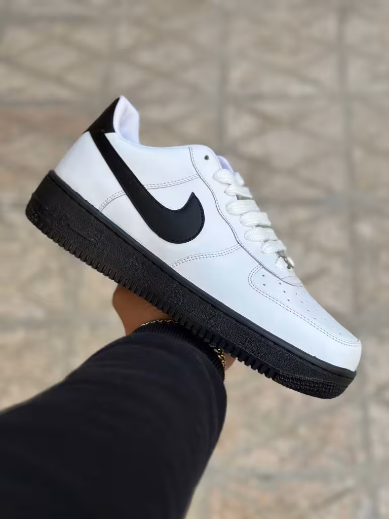 کتونی نایک ایر فورس 1 سفید زیره مشکی ( 263 )