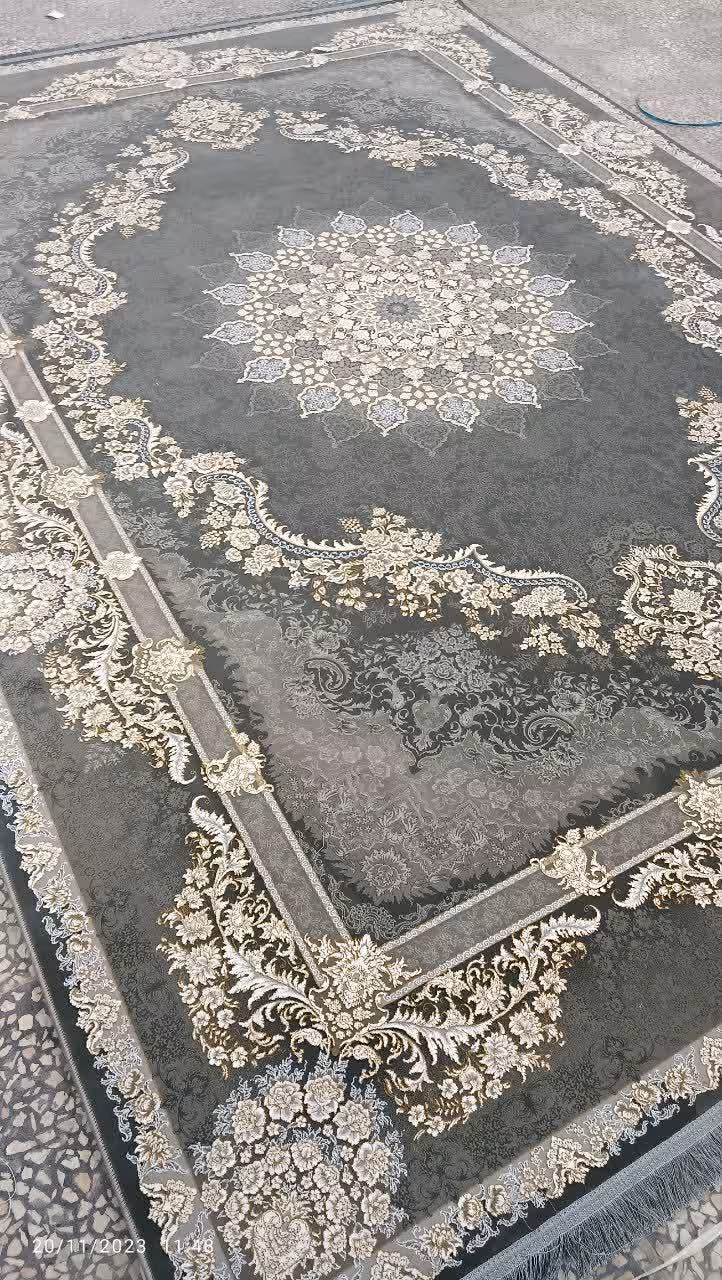 فرش  1200شانه ماشینی گل برجسته سایز 9متری 100درصد نخ اکرلیک(ارسال رایگان)