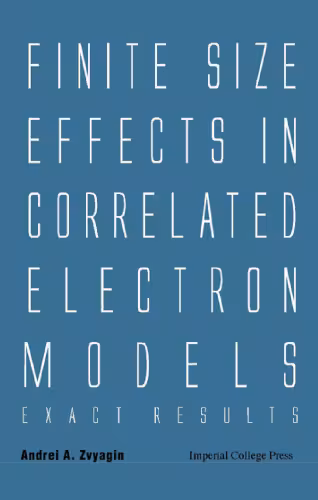 خرید و دانلود نسخه کامل کتاب Finite size effects in correlated electron models: exact results