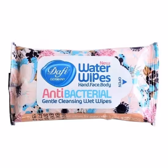 دستمال مرطوب و پاک کننده آنتی باکتریال برند دافی 12 عددی