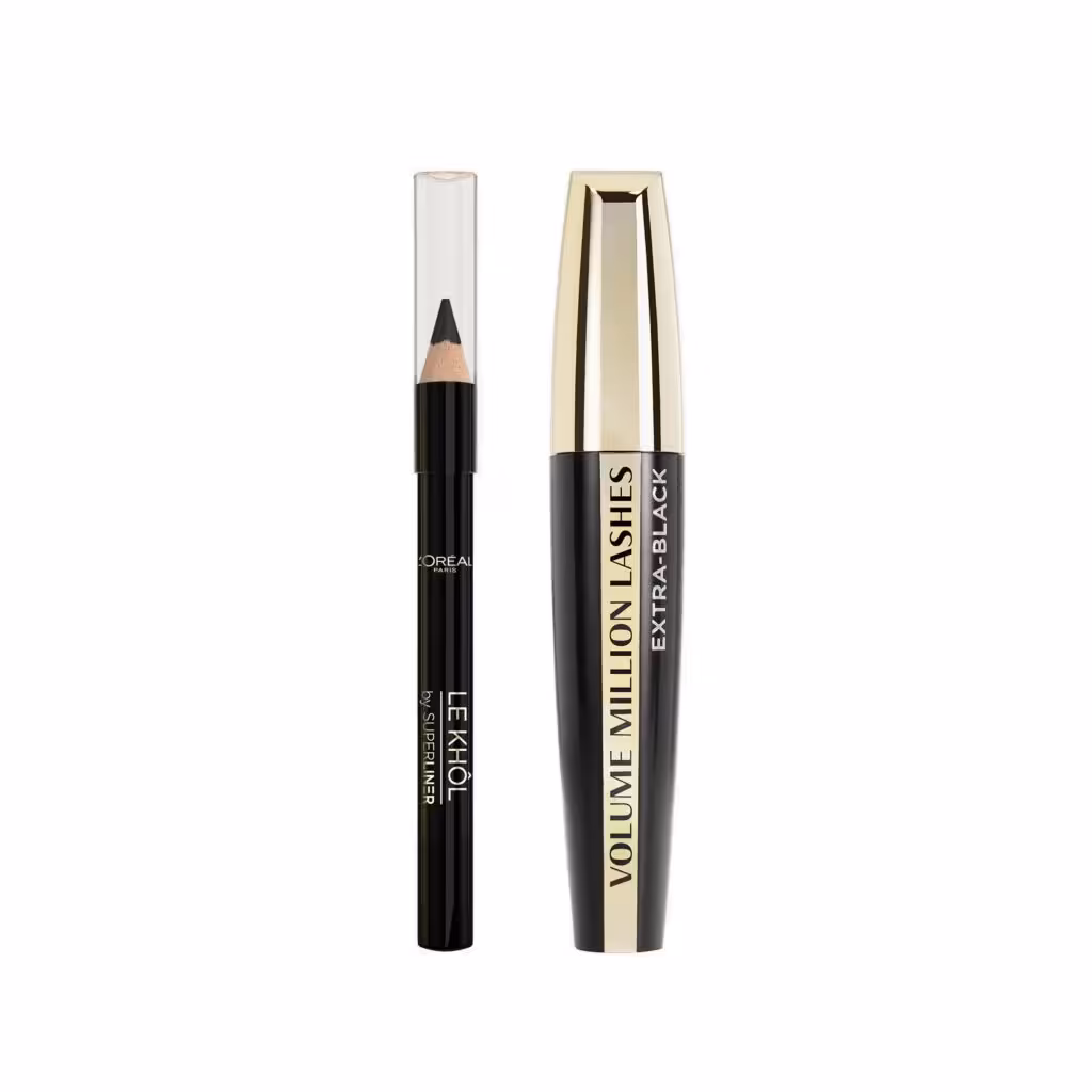 ست آرایشی لورآل مدل Volume Million Lashes Eye Kit شامل ریمل حجم دهنده و مداد چشم ضد حساسیت