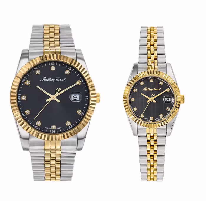 ساعت مچی متی تیسوت ست زنانه و مردانه مدل MATHEY TISSOT D710BN H710BN
