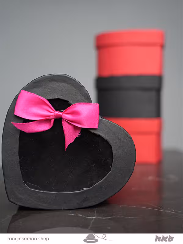 جعبه قلب تکی طلقی  single heart box