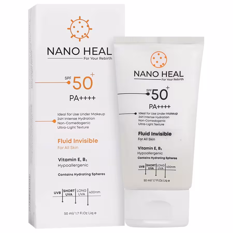 فلوئید ضد آفتاب انواع پوست SPF50 نانوهیل