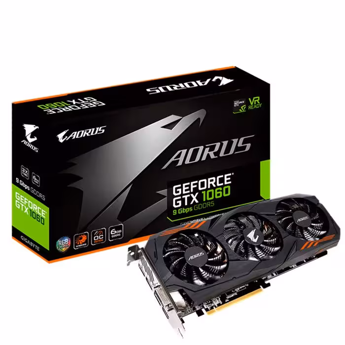 VGA: Gigabyte Aorus GTX 1060 OC WF 3X 6GB