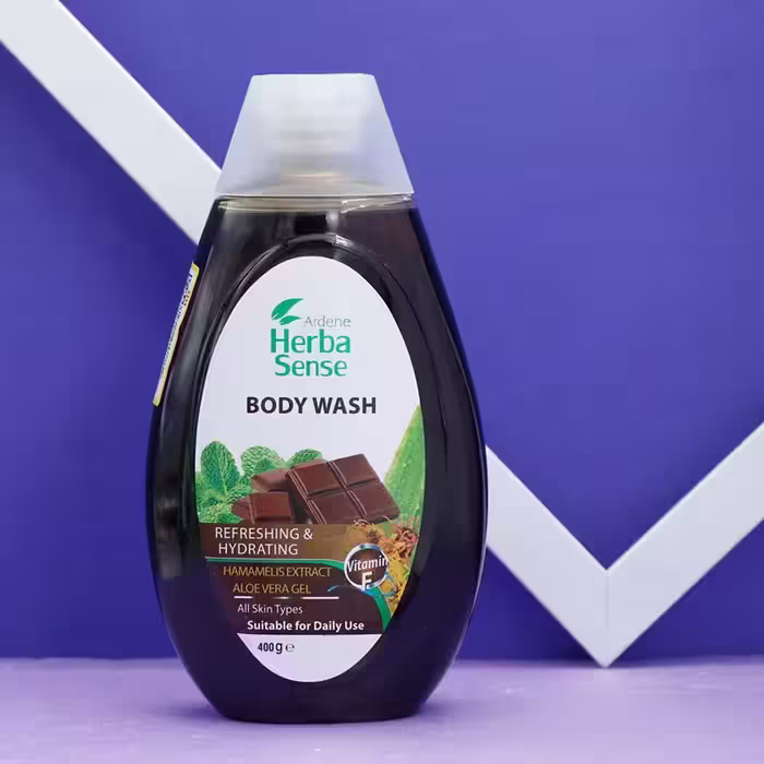 عمده فروشی شامپو بدن طراوت بخش پوست شکلاتی آردن هرباسنس Ardene Herbasense حجم 400 میل 92423