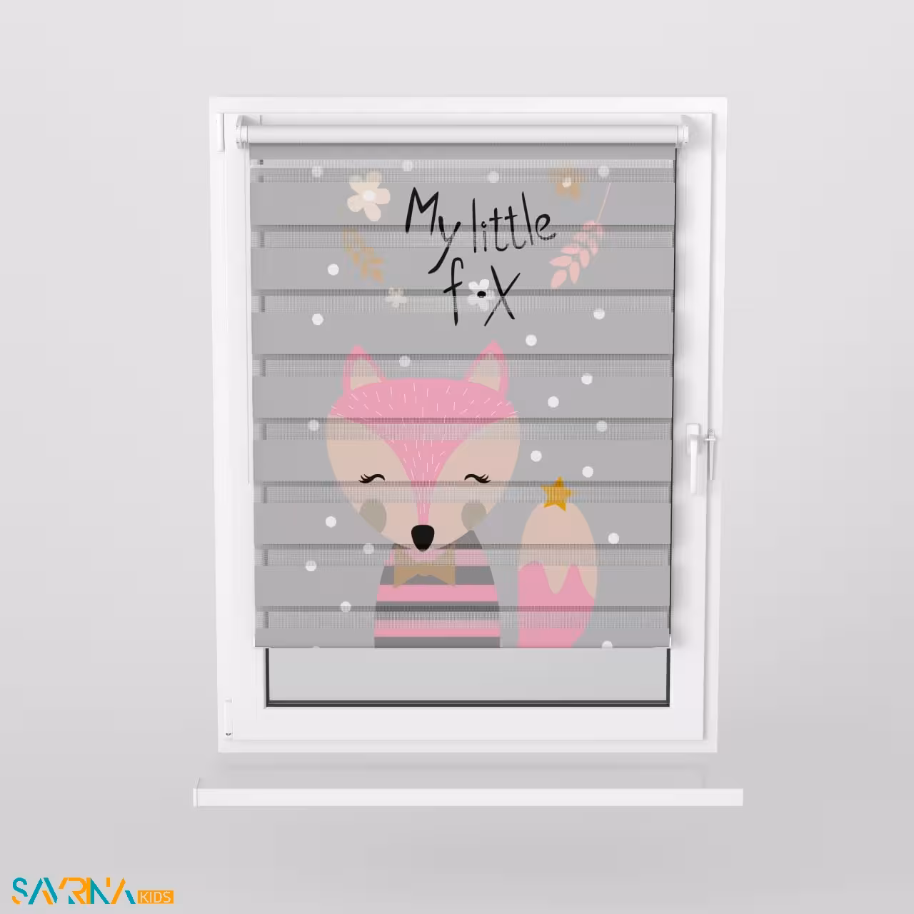 پرده زبرا بچگانه طرح خانم روباهه کد A2399