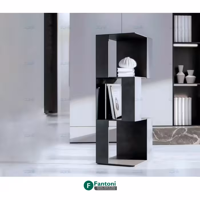 شلف کتابخانه مشکی مات مدل LUNO فانتونی P209