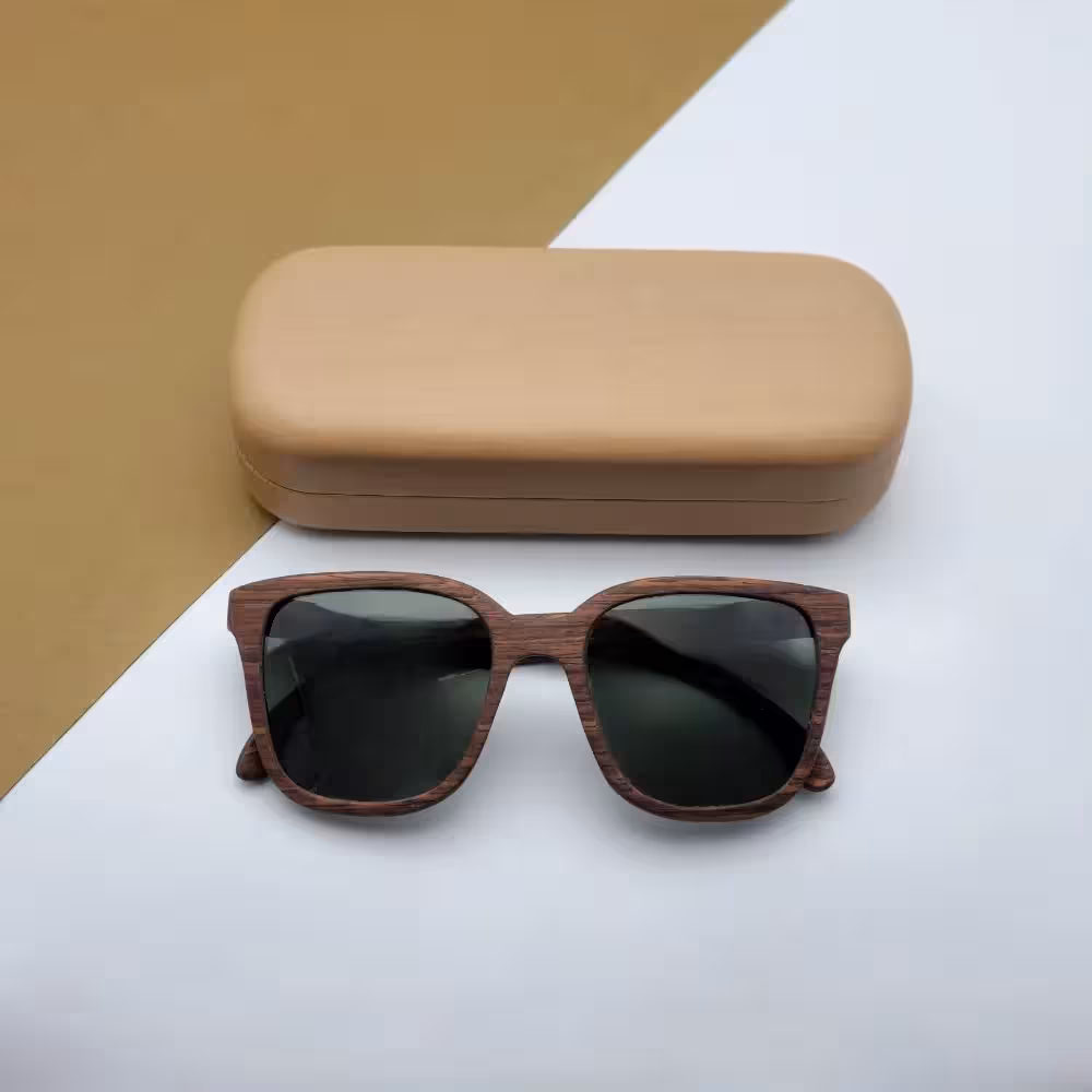 عینک چوبی دست‌ساز میدو مدل O043