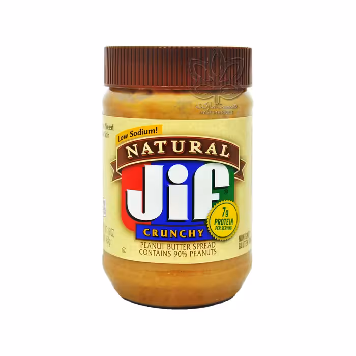 کره بادام زمینی کرانچی ( کم سدیم ) 454 گرم نچرال جیف - jif