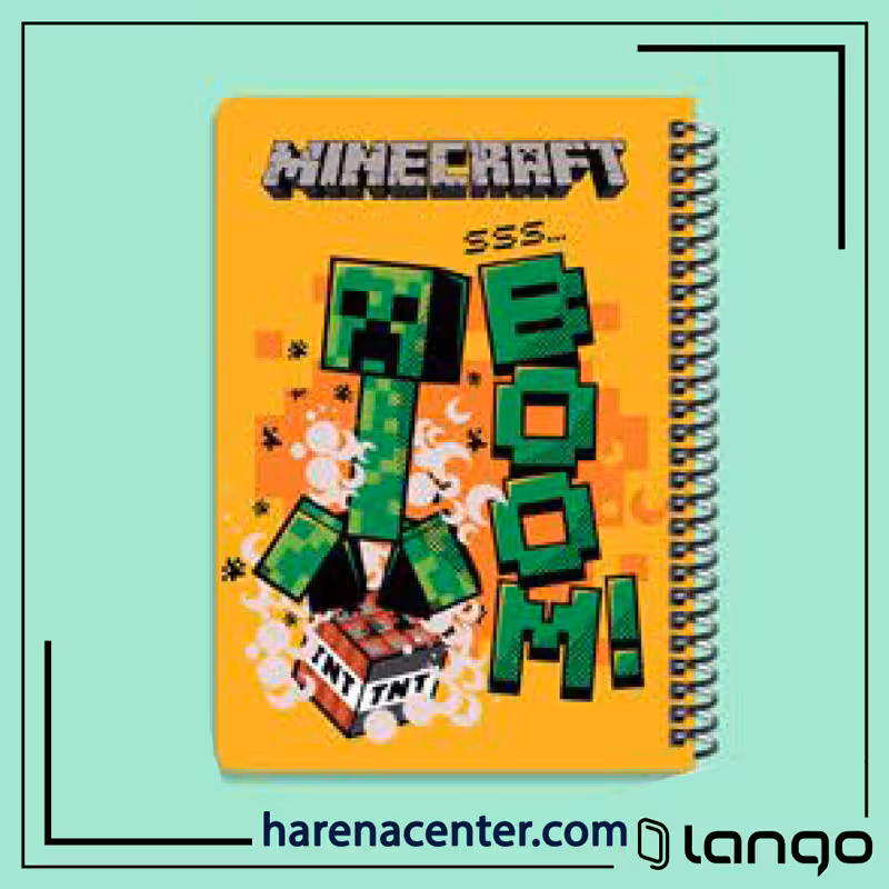 دفتر مدرسه طرح کریپر ماینکرفت برند لانگو