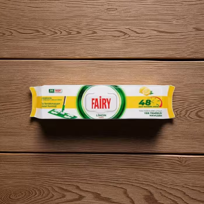 دستمال مرطوب مخصوص تی فیری بسته 50 عددیFAIRY YER TEMIZLIK HAVLUSU