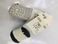 جوراب گرم دو عددی بیوارگانیک استپ دار بی بیبی اصل ترکیه  مناسب 0تا6 ماه   bibaby