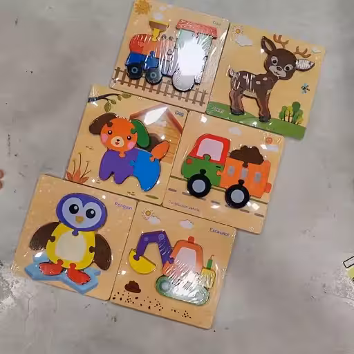 پازل چوبی برجسته اسم دار وارداتی 15در15سانت