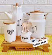 رایزر چوبی پایه دار کنار گاز مدل مستطیل