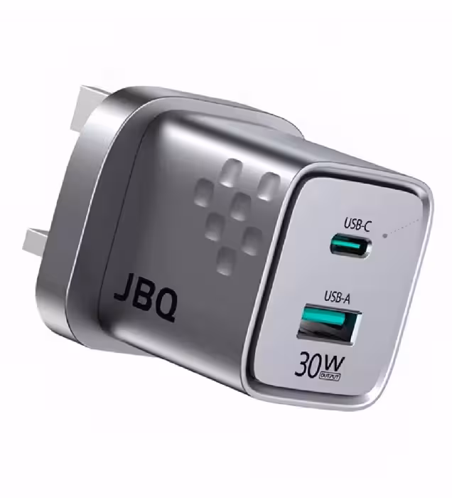 خرید شارژر دیواری جی بی کیو سه پین 30 وات مدل WC-612G قیمت روز