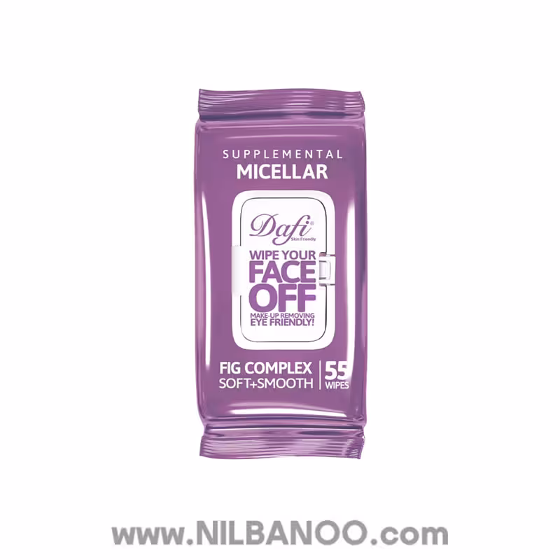 دستمال مرطوب میسلار دافی مدل FIG COMPLEX بسته 55 عددی
