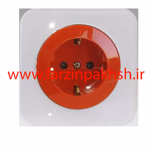 پریز برق ارت محافظ دار UPS توکار دلند مدل آدا پلکسی قاب سفید