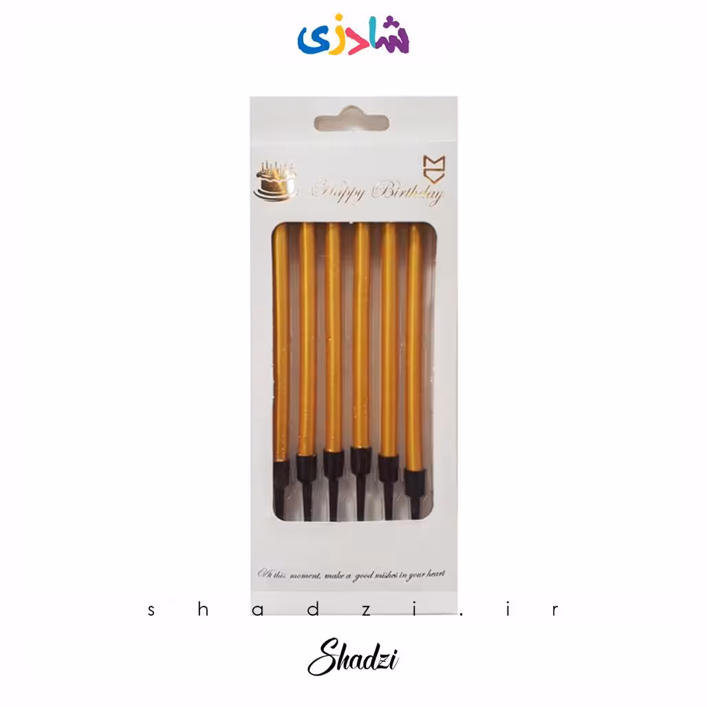 شمع تولد مدادی طلایی