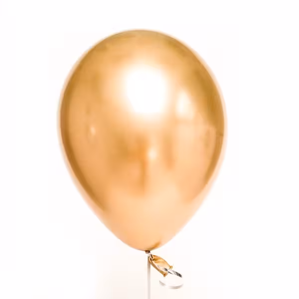 بادکنک لاتکس کرومی طلایی روشن