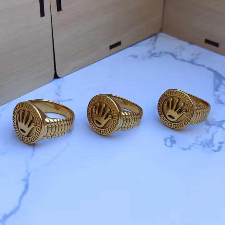 انگشتر طلایی مردانه رولکس استیل