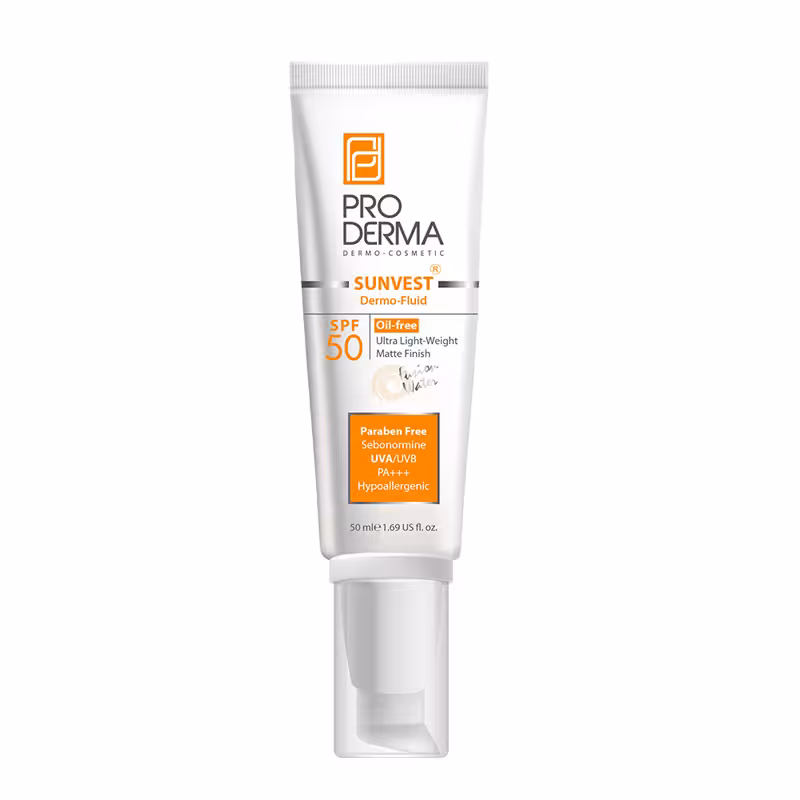 فلوئید  ضد آفتاب فاقد چربی SPF50 پرودرما حجم 50ml