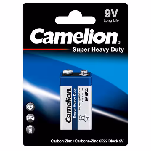 باتری کتابی 9 ولت معمولی کارتی کملیون