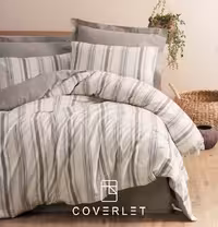 روتختی قهوه‌ای سفید طرح راه‌راه کاوری مدل Neoma