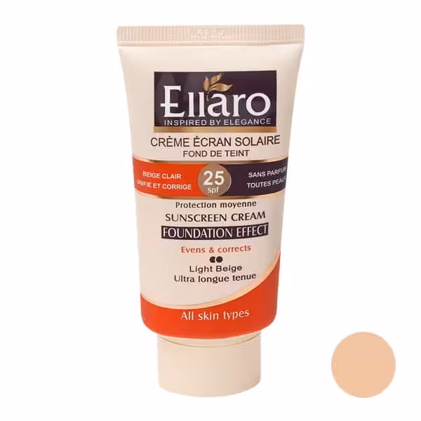 کرم ضد آفتاب کرم پودری الارو رنگ روشن spf 25