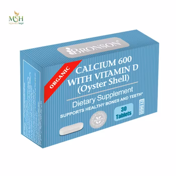 کلسیم 600 و ویتامین د برونسون | Bronson Calcium 600 with Vitamin D Oyster Shell