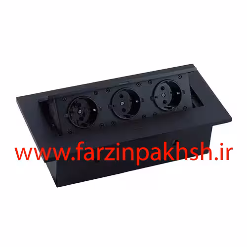 پریز ارت کابینتی توکار ویرا مشکی مدل سه پریز ارت