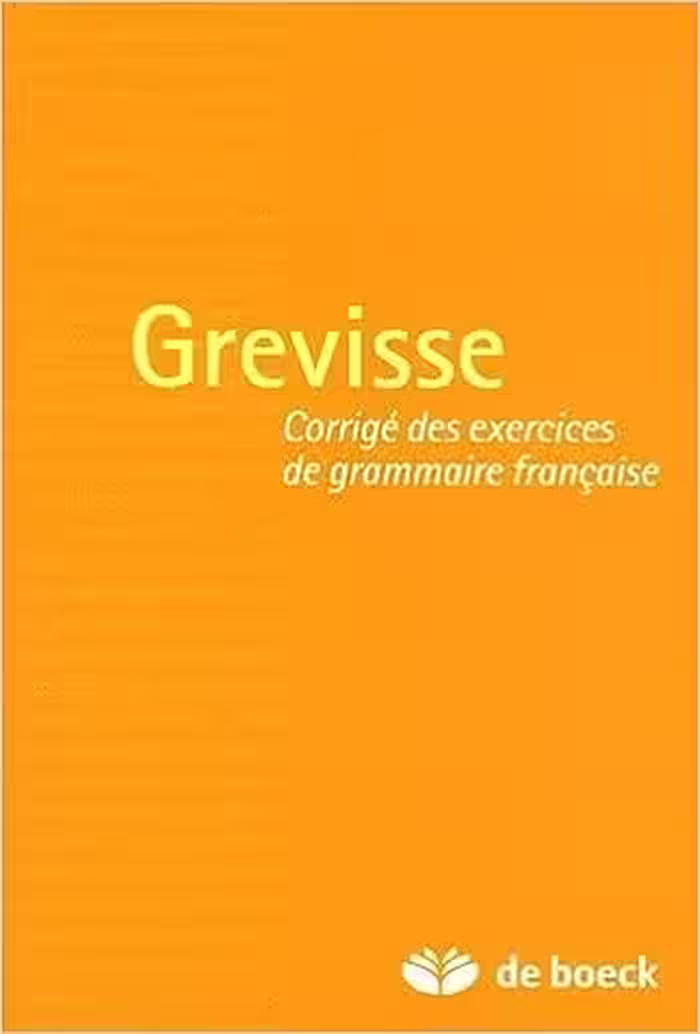 Grevisse Corrigdes exercices de grammaire francaise کتاب