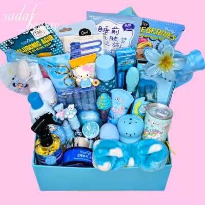 پک لوازم آرایشی آبی کد037