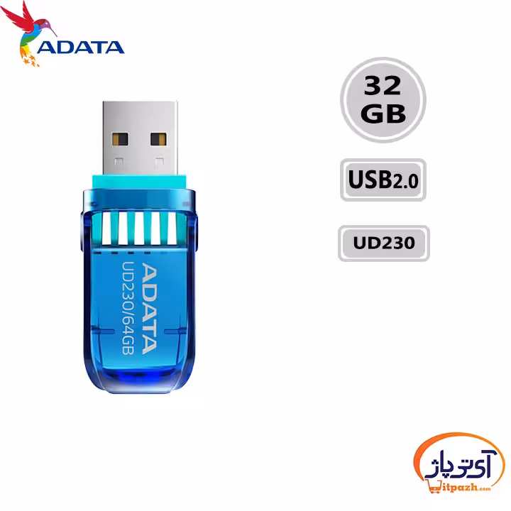 فلش مموری USB2.0 ای دیتا 32 گیگابایت مدل ADATA UD230