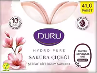 صابون نرم کننده و آبرسان دورو HYDRO PURE رایحه شکوفه‌های گیلاس بسته 4 عددی
