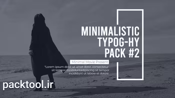 پروژه پریمیر تایپوگرافی مینیمال Minimalistic Typography Pack 2 - پک تول