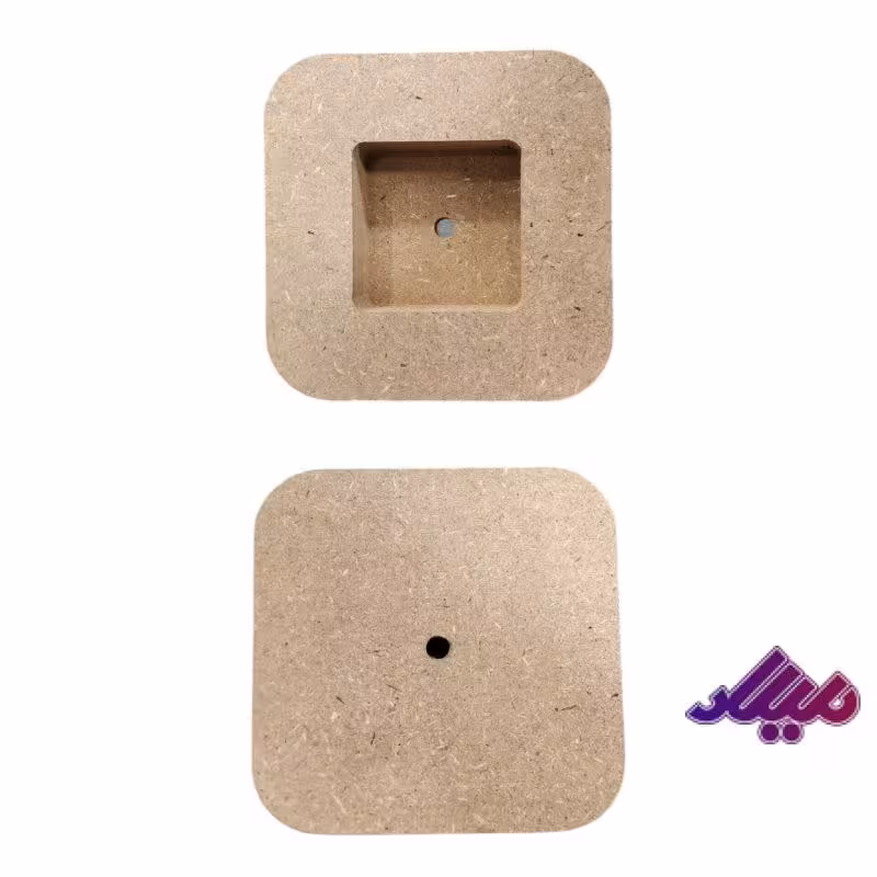 بیس MDF ساعت رومیزی مریع 12 سانت 3.2ضخامت 3.5