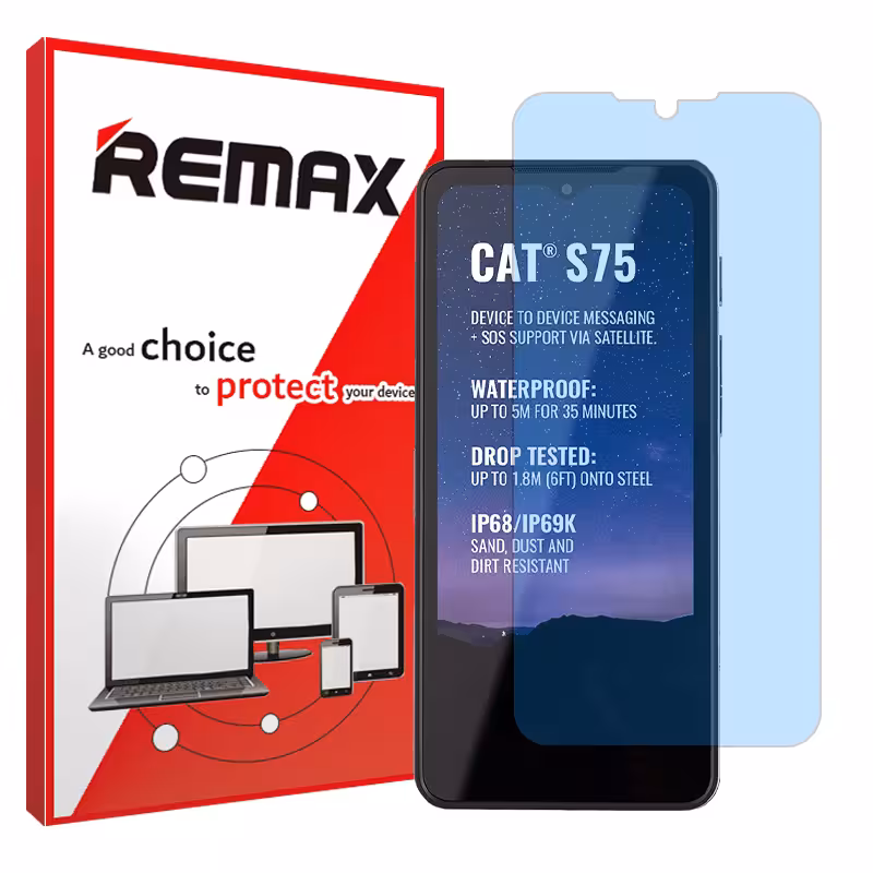 گلس کاترپیلار S75 مدل هیدروژلی آنتی بلو برند ریمکس کد S