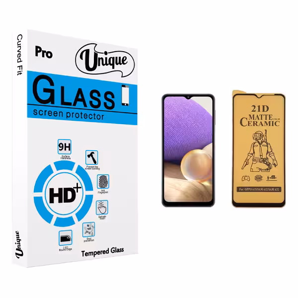 محافظ صفحه نمایش سرامیکی یونیک مدل  Clear مناسب برای گوشی موبایل سامسونگ Galaxy A32