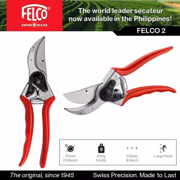 قیچی باغبانی فلکو 2 قیچی باغبانی فلکو مدل felco 2 اصلی ساخت سوئیس FELCO2